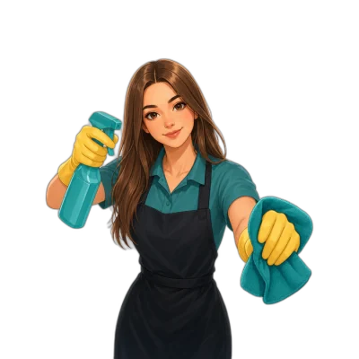 Cleaner with a spray bottle and microfibre cloth